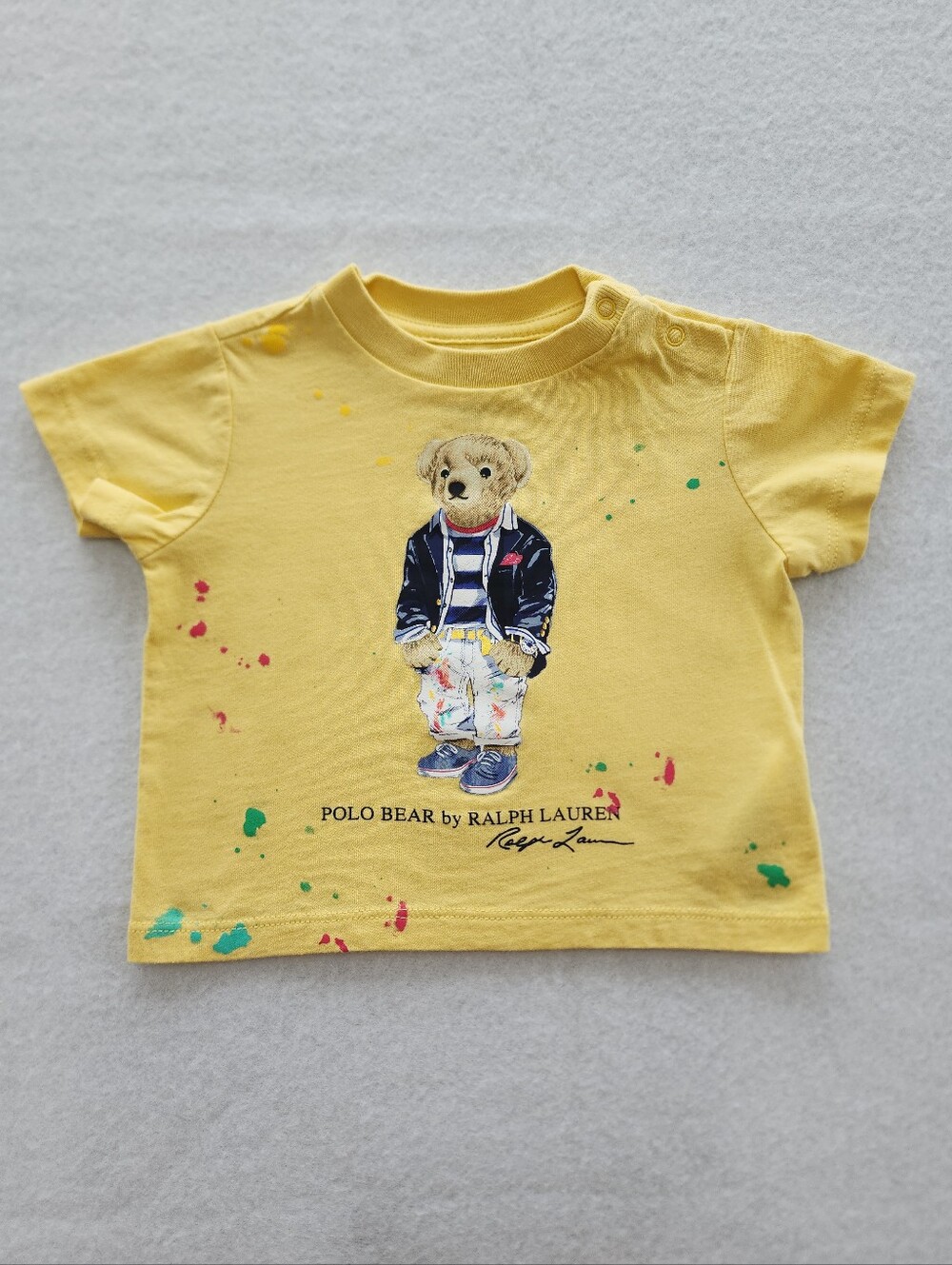 Ralph Lauren Baby 3M Polo Bear Shirt & Gray Polo Top Bundle Boys 2 Pc - Picture 2 of 15